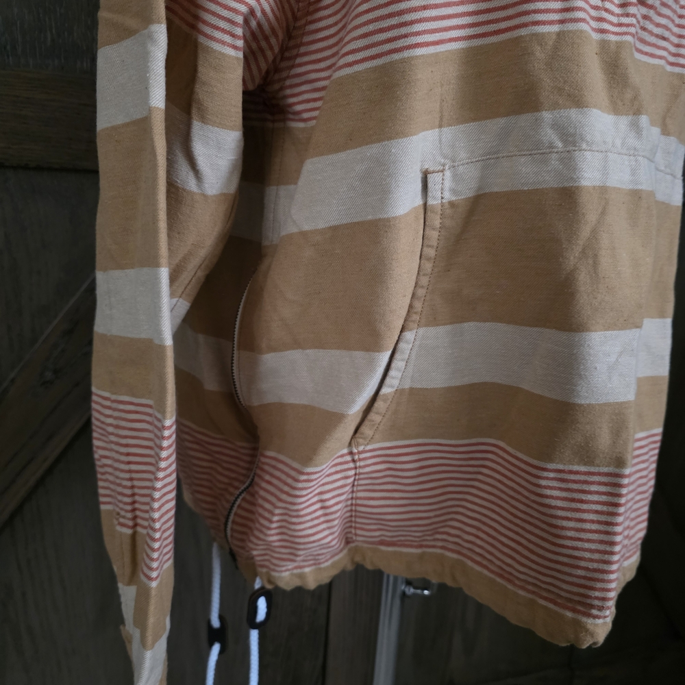 Wellen Striped Half-Zip Pullover Jacket - Beige &… - image 3